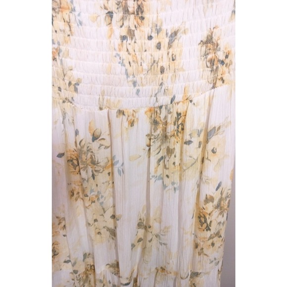 Abercrombie Fitch Milkmaid Cottagecore Floral Women's Maxi Dress Size MT - Picture 6 of 6